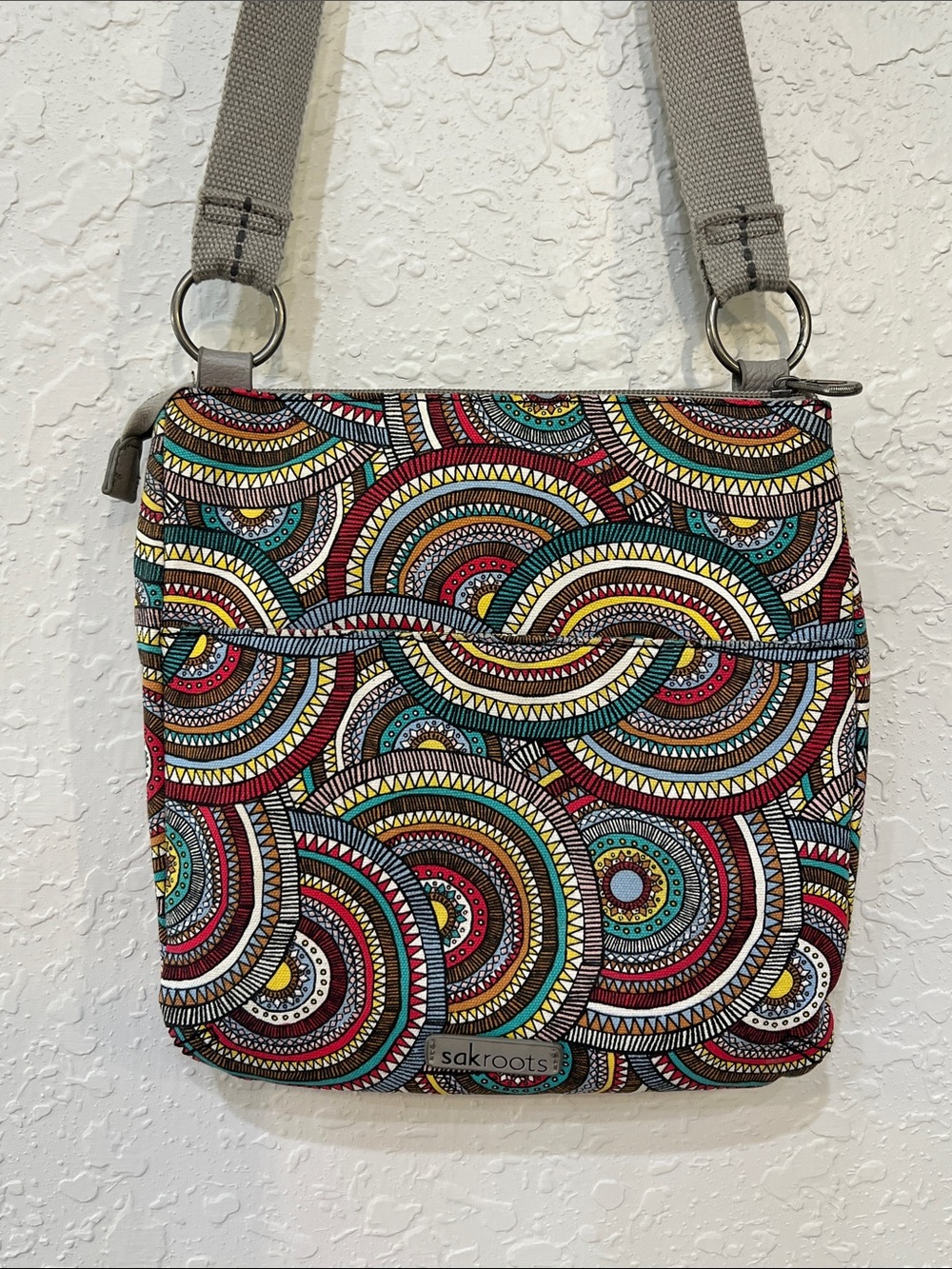 Sakroots Artist Circle Canvas Crossbody Bag Multicolor Print - Picture 4 of 14